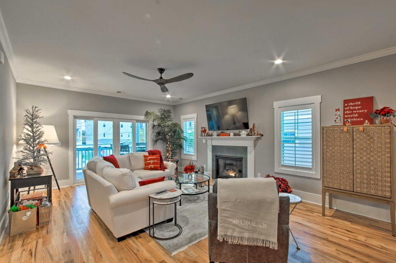 Bright Coastal Abode With Porch And Beach Access! Carolina Beach Bagian luar foto